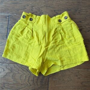 Harper High Waist Yellow Shorts